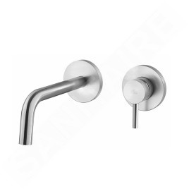 Paffoni Light - Mitigeur de lavabo encastré avec corps, installation de 2 trous, inox LIG104ST70