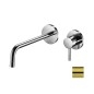 Paffoni Light - Mitigeur de lavabo encastré avec corps, installation de 2 trous, doré LIG105HG70