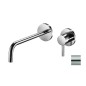 Paffoni Light - Mitigeur de lavabo encastré avec corps, installation de 2 trous, inox LIG105ST70