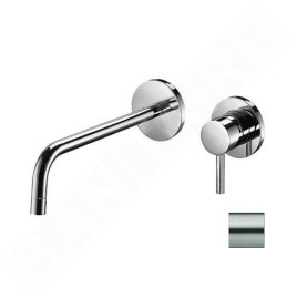 Paffoni Light - Mitigeur de lavabo encastré avec corps, installation de 2 trous, inox LIG106ST70