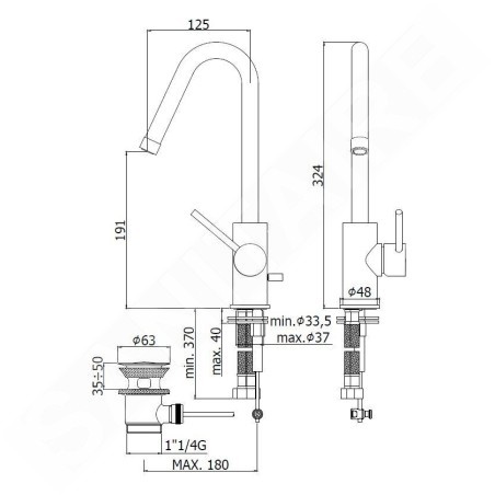 Paffoni Light - Mitigeur de lavabo avec vidage, chrome LIG977CR