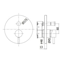 Paffoni Light - Mitigeur encastré pour 2 sorties, chrome LIGBOX015CR