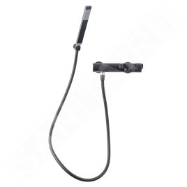 Paffoni Ringo - Mitigeur de baignoire avec accessoires, noir mat RIN023NO