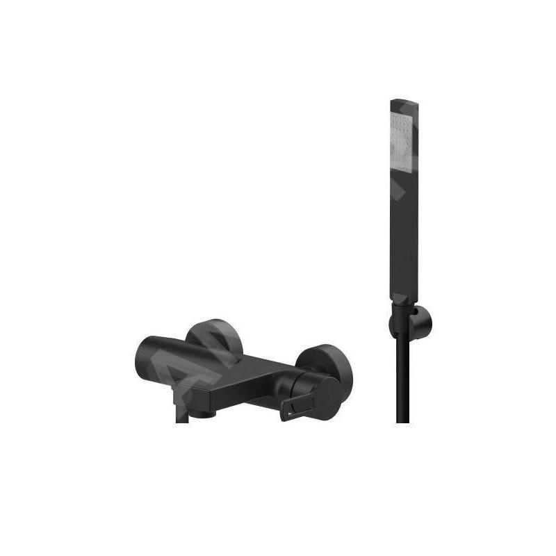 Paffoni Ringo - Mitigeur de baignoire avec accessoires, noir mat RIN026NO