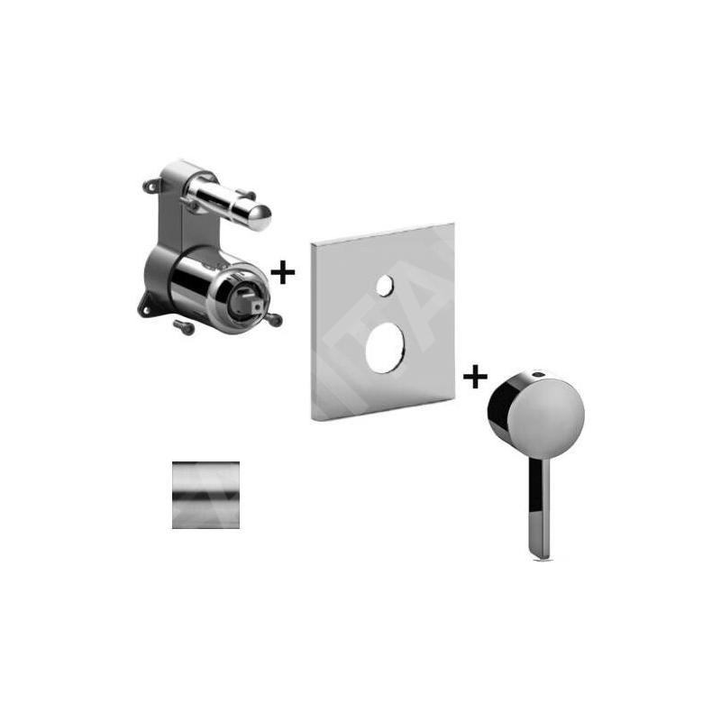 Paffoni Rock - Mitigeur encastré pour 2 sorties, inox ROBOX015ST/M