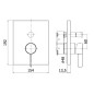 Paffoni Rock - Mitigeur encastré pour 2 sorties, inox ROBOX015ST/M