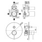 Paffoni Stick - Mitigeur encastré pour 2 sorties avec corps, inox SK015ST
