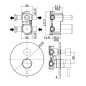 Paffoni Stick - Mitigeur encastré pour 2 sorties avec corps, inox SK018ST