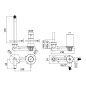 Paffoni Stick - Mitigeur de lavabo encastré, installation de 2 trous, inox SK105ST70