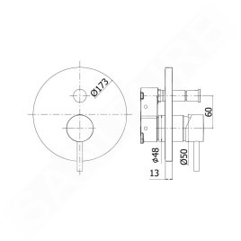 Paffoni Stick - Mitigeur encastré pour 2 sorties, chrome SKBOX015CR