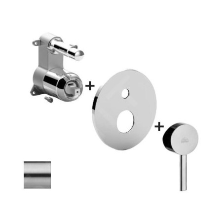 Paffoni Stick - Mitigeur encastré pour 2 sorties, inox SKBOX015ST/M