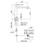 Paffoni Tango - Mitigeur de lavabo avec vidage, inox TA075ST
