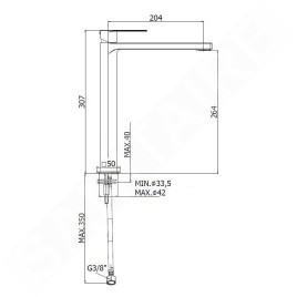 Paffoni Tango - Mitigeur de lavabo, inox TA081ST