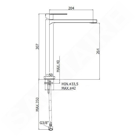 Paffoni Tango - Mitigeur de lavabo, inox TA081ST