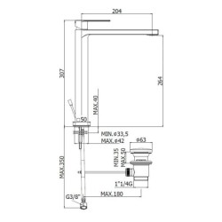 Paffoni Tango - Mitigeur de lavabo avec vidage, inox TA085ST