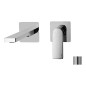 Paffoni Tango - Mitigeur de lavabo encastré avec corps, installation de 2 trous, inox TA104ST70