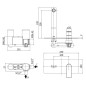 Paffoni Tango - Mitigeur de lavabo encastré avec corps, inox TA105ST