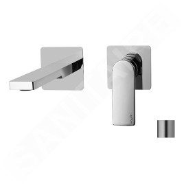 Paffoni Tango - Mitigeur de lavabo encastré avec corps, installation de 2 trous, inox TA106ST70