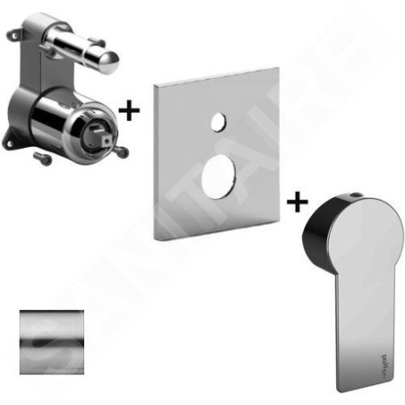Paffoni Tango - Mitigeur encastré pour 2 sorties, inox TABOX015ST/M