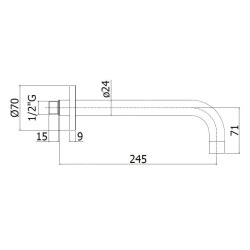 Paffoni Light - Bec déverseur de baignoire, blanc mat ZBOC141BO