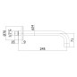 Paffoni Light - Bec déverseur de baignoire, doré ZBOC141HG