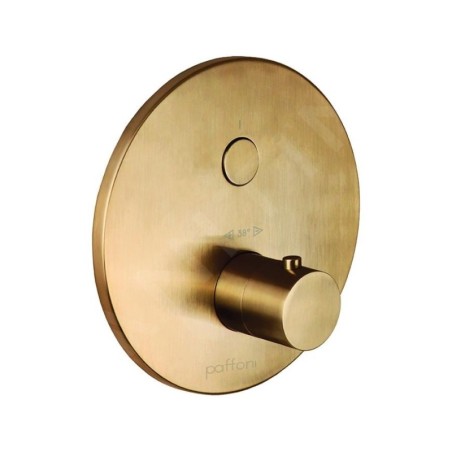Paffoni Compact Box - Mitigeur de douche thermostatique encastré, or brossé CPT013HGSP