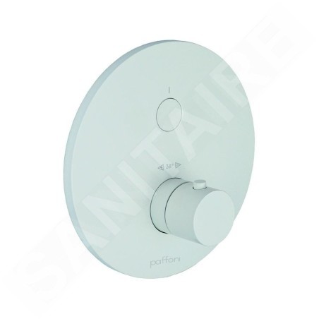 Paffoni Compact Box - Mitigeur de douche thermostatique encastré, blanc mat CPT013BO