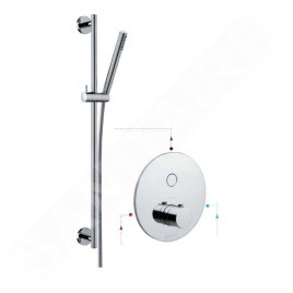 Paffoni Compact Box - Mitigeur de douche thermostatique encastré, blanc mat CPT013BO