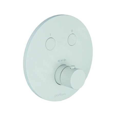 Paffoni Compact Box - Mitigeur thermostatique encastré, pour 2 sorties, blanc mat CPT018BO