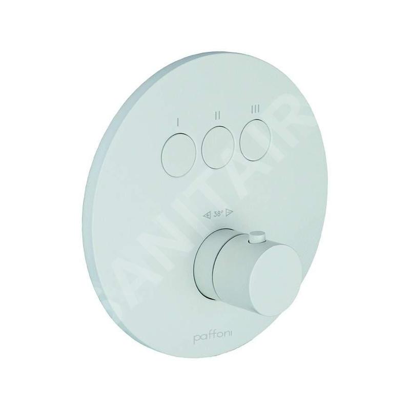 Paffoni Compact Box - Mitigeur thermostatique encastré, pour 3 appareils, blanc mat CPT019BO Paffoni Compact Box - Mitigeur thermostatique encastré, pour 3 appareils, blanc mat CPT019BO