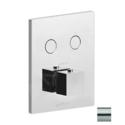 Paffoni Compact Box - Mitigeur thermostatique encastré, pour 2 sorties, inox CPT518ST