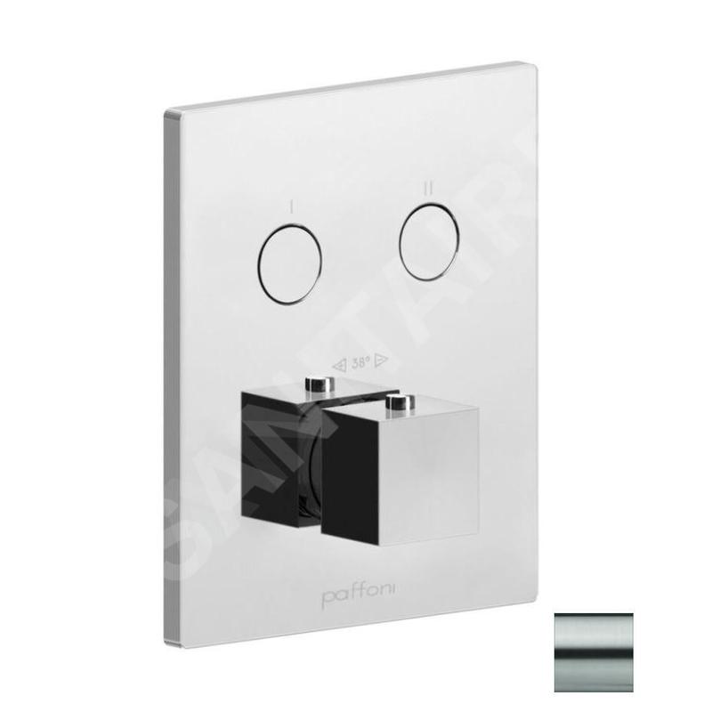 Paffoni Compact Box - Mitigeur thermostatique encastré, pour 2 sorties, inox CPT518ST Paffoni Compact Box - Mitigeur thermostatique encastré, pour 2 sorties, inox CPT518ST