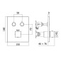 Paffoni Compact Box - Mitigeur thermostatique encastré, pour 2 sorties, inox CPT518ST Paffoni Compact Box - Mitigeur thermostatique encastré, pour 2 sorties, inox CPT518ST