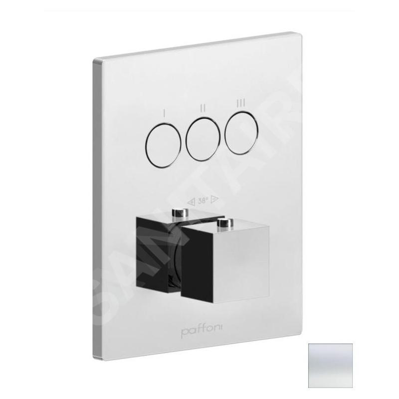 Paffoni Compact Box - Mitigeur thermostatique encastré, pour 3 appareils, blanc mat CPT519BO Paffoni Compact Box - Mitigeur thermostatique encastré, pour 3 appareils, blanc mat CPT519BO
