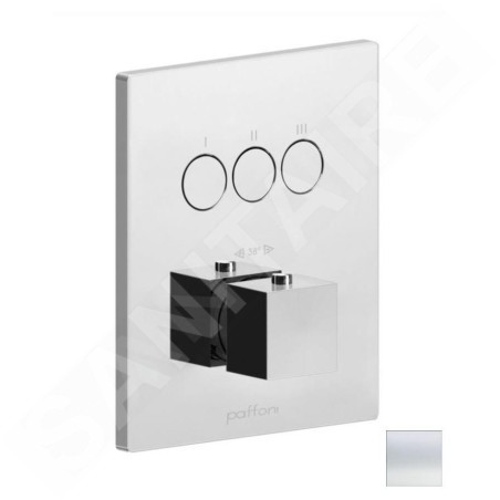 Paffoni Compact Box - Mitigeur thermostatique encastré, pour 3 appareils, blanc mat CPT519BO
