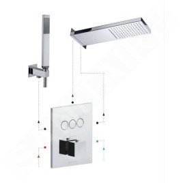 Paffoni Compact Box - Mitigeur thermostatique encastré, pour 3 appareils, blanc mat CPT519BO