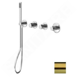 Paffoni Modular Box - Mitigeur thermostatique encastré, pour 2 sorties, or brossé MDE000HGSP