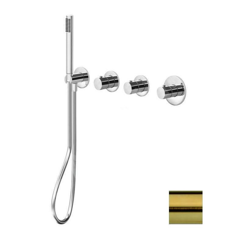 Paffoni Modular Box - Mitigeur thermostatique encastré, pour 2 sorties, or brossé MDE000HGSP