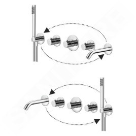 Paffoni Modular Box - Mitigeur thermostatique encastré, pour 2 sorties, blanc mat MDE001BO