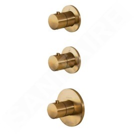 Paffoni Modular Box - Mitigeur thermostatique encastré, pour 2 sorties, or brossé MDE018HGSP