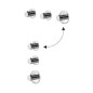 Paffoni Modular Box - Mitigeur thermostatique encastré, pour 2 sorties, or brossé MDE018HGSP Paffoni Modular Box - Mitigeur thermostatique encastré, pour 2 sorties, or brossé MDE018HGSP