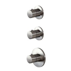 Paffoni Modular Box - Mitigeur thermostatique encastré, pour 2 sorties, inox MDE018ST