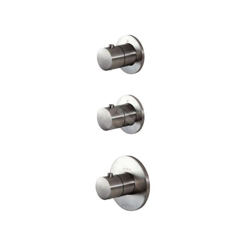 Paffoni Modular Box - Mitigeur thermostatique encastré, pour 2 sorties, inox MDE018ST Paffoni Modular Box - Mitigeur thermostatique encastré, pour 2 sorties, inox MDE018ST