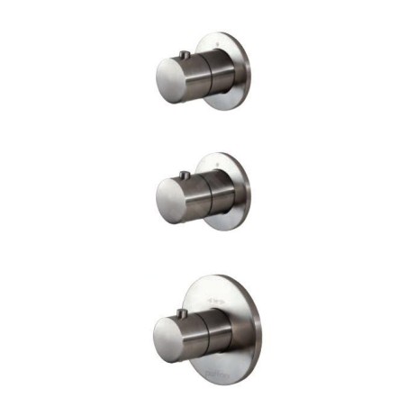 Paffoni Modular Box - Mitigeur thermostatique encastré, pour 2 sorties, inox MDE018ST