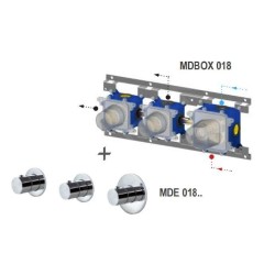 Paffoni Modular Box - Mitigeur thermostatique encastré, pour 2 sorties, inox MDE018ST