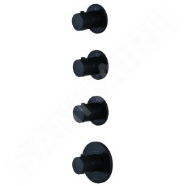 Paffoni Modular Box - Mitigeur thermostatique encastré, pour 3 sorties, noir mat MDE019NO
