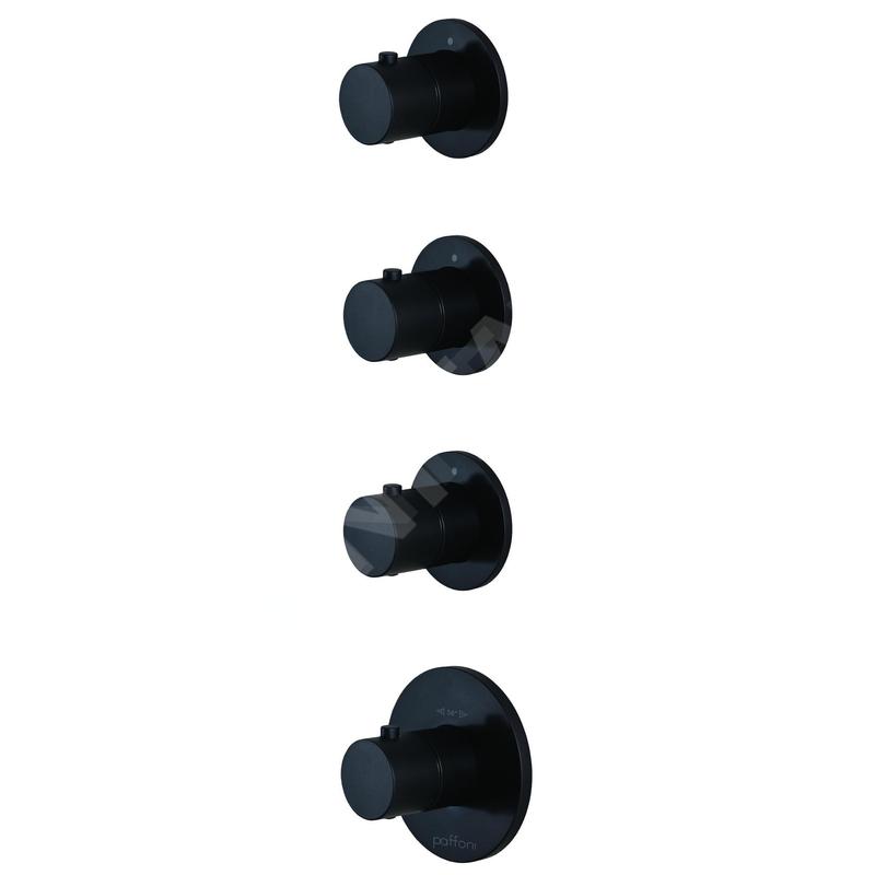 Paffoni Modular Box - Mitigeur thermostatique encastré, pour 3 sorties, noir mat MDE019NO Paffoni Modular Box - Mitigeur thermostatique encastré, pour 3 sorties, noir mat MDE019NO