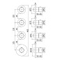 Paffoni Modular Box - Mitigeur thermostatique encastré, pour 3 sorties, inox MDE019ST Paffoni Modular Box - Mitigeur thermostatique encastré, pour 3 sorties, inox MDE019ST