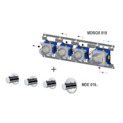 Paffoni Modular Box - Mitigeur thermostatique encastré, pour 3 sorties, inox MDE019ST
