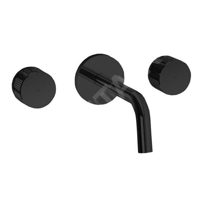 Paffoni Jo - Mitigeur de lavabo encastré avec corps, installation de 3 trous, noir mat JO003NO